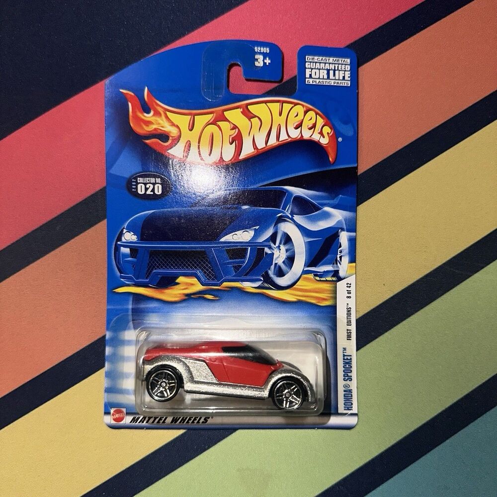 2002 Hot Wheels #20 First Editions 8/42 Honda Spocket Red/Silver 1:64 New